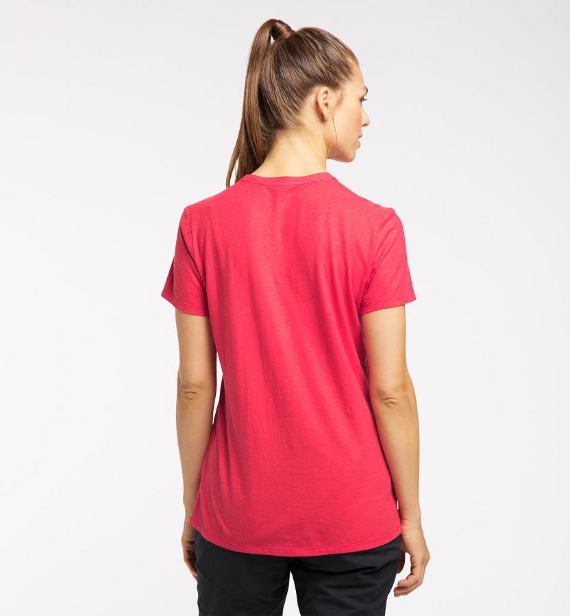 Haglöfs Womens Träd T-Shirt Red New Zealand 01526JLYV